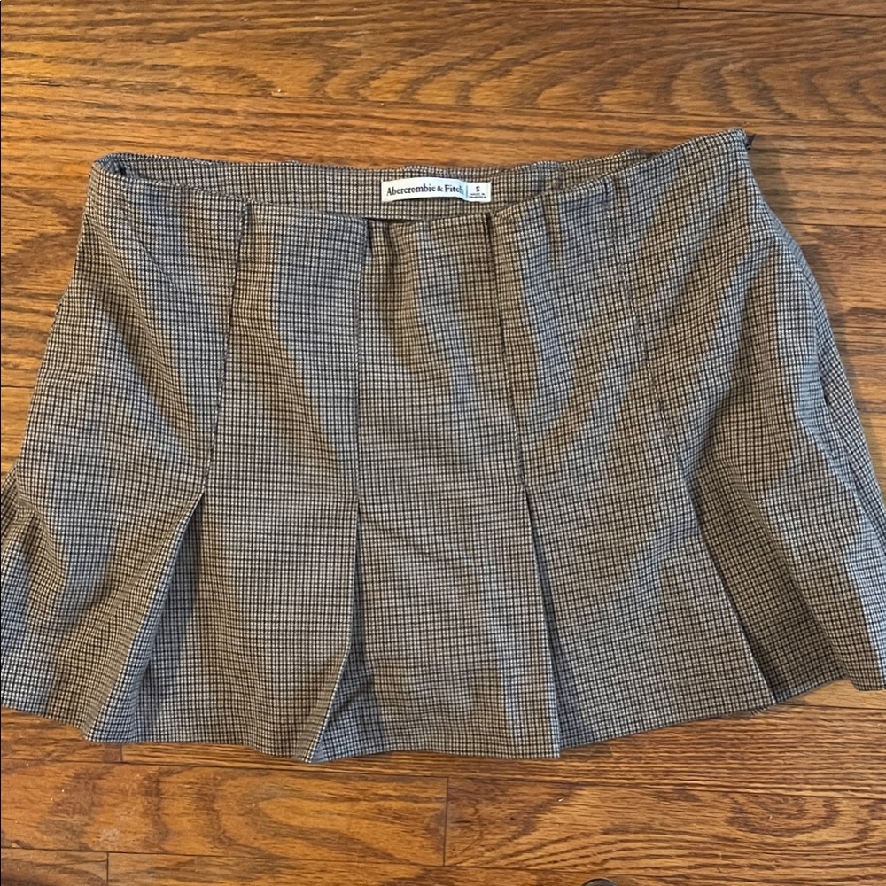 Abercrombie & Fitch Tan Checkered Mini Skirt